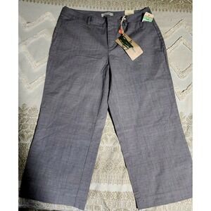 Womens Dockers Grey Plaid Capri Pants Size 8‎ Petite